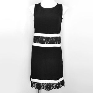 NWT On Twelfth Peekaboo Lace Mesh Shift Dress S